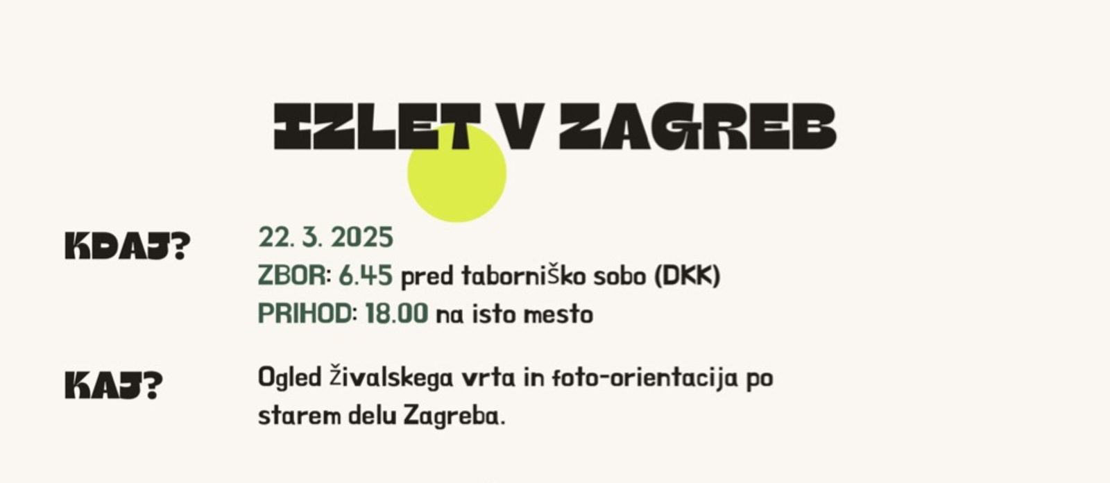 Izlet v Zagreb 2025